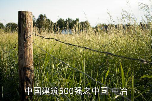 中國建筑500強(qiáng)之中國 中冶