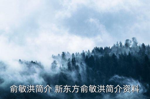 俞敏洪簡(jiǎn)介 新東方俞敏洪簡(jiǎn)介資料