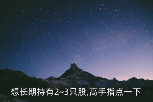 想長(zhǎng)期持有2~3只股,高手指點(diǎn)一下