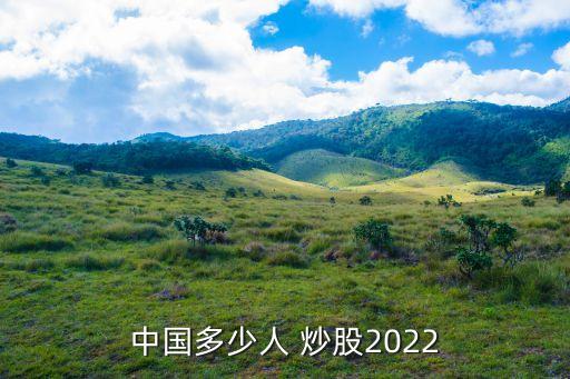 中國多少人 炒股2022