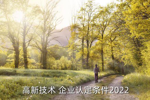  高新技術(shù) 企業(yè)認(rèn)定條件2022