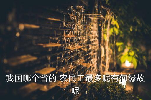 我國(guó)哪個(gè)省的 農(nóng)民工最多呢有何緣故呢