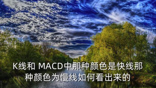 K線和 MACD中那種顏色是快線那種顏色為慢線如何看出來的