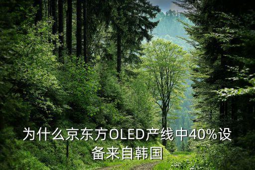 為什么京東方OLED產線中40%設備來自韓國