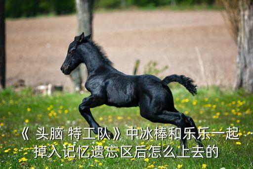 《 頭腦 特工隊》中冰棒和樂樂一起掉入記憶遺忘區(qū)后怎么上去的