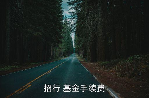 招行 基金手續(xù)費(fèi)