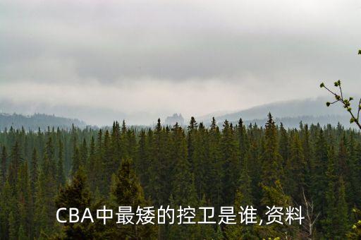 CBA中最矮的控衛(wèi)是誰,資料