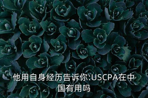 他用自身經(jīng)歷告訴你:USCPA在中國有用嗎