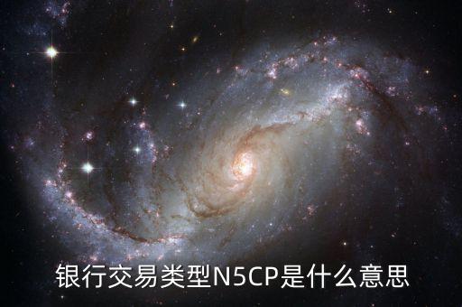  銀行交易類型N5CP是什么意思