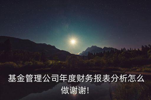  基金管理公司年度財(cái)務(wù)報(bào)表分析怎么做謝謝!