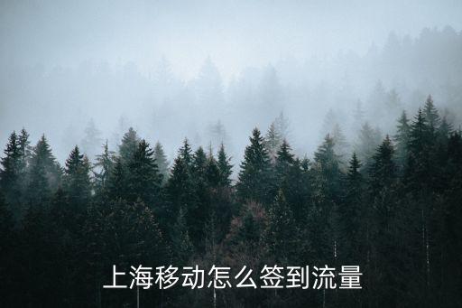  上海移動(dòng)怎么簽到流量