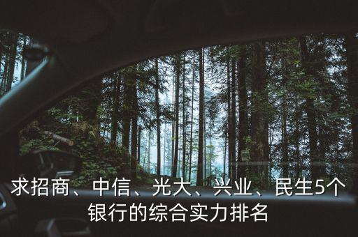 求招商、中信、光大、興業(yè)、民生5個(gè)銀行的綜合實(shí)力排名