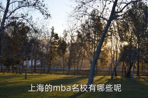  上海的mba名校有哪些呢