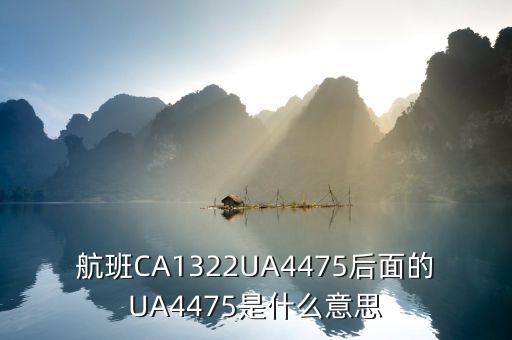 航班CA1322UA4475后面的UA4475是什么意思