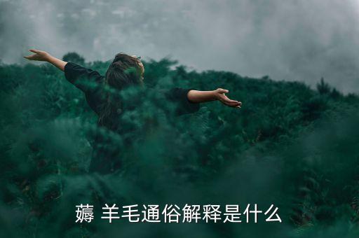 薅 羊毛通俗解釋是什么