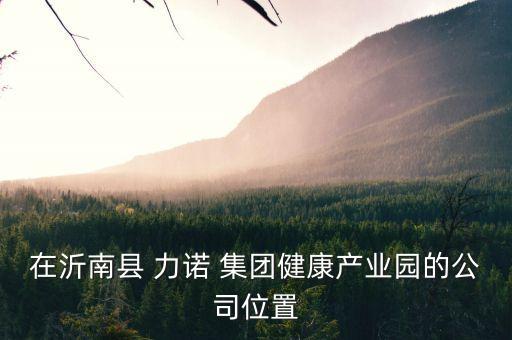 在沂南縣 力諾 集團健康產(chǎn)業(yè)園的公司位置