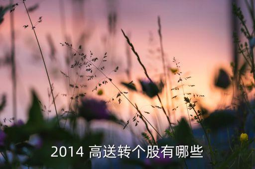 2014 高送轉(zhuǎn)個(gè)股有哪些