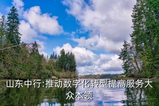 山東中行:推動(dòng)數(shù)字化轉(zhuǎn)型提高服務(wù)大眾本領(lǐng)