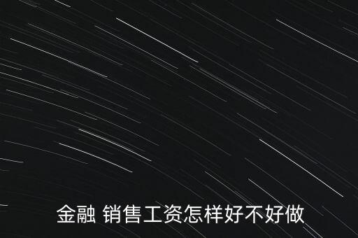  金融 銷(xiāo)售工資怎樣好不好做