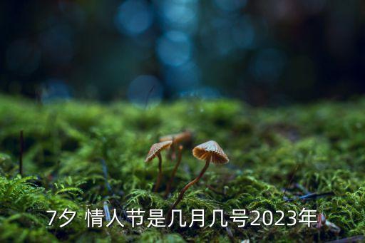 7夕 情人節(jié)是幾月幾號(hào)2023年