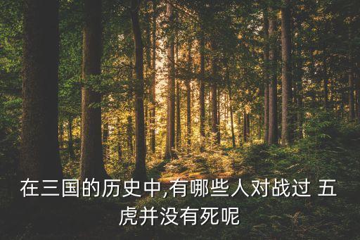 在三國的歷史中,有哪些人對戰(zhàn)過 五虎并沒有死呢