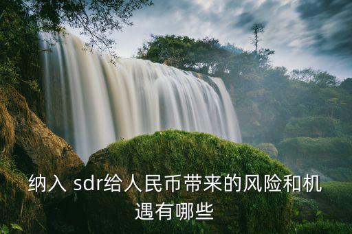 納入 sdr給人民幣帶來的風險和機遇有哪些