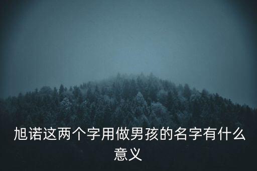  旭諾這兩個(gè)字用做男孩的名字有什么意義