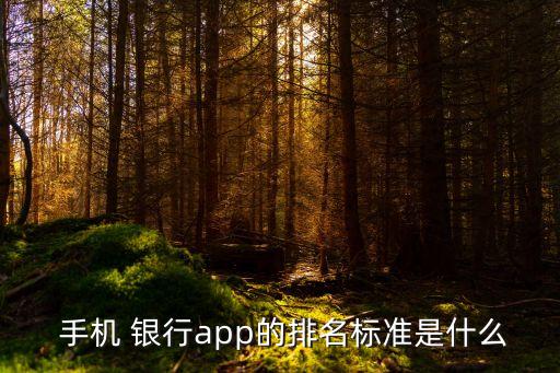  手機(jī) 銀行app的排名標(biāo)準(zhǔn)是什么