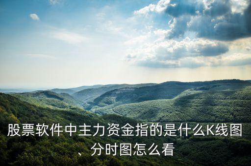 股票軟件中主力資金指的是什么K線圖、分時(shí)圖怎么看