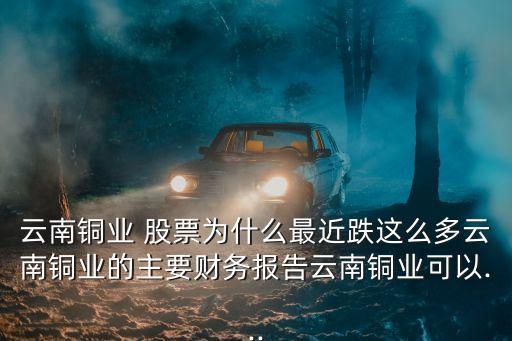 云南銅業(yè) 股票為什么最近跌這么多云南銅業(yè)的主要財(cái)務(wù)報(bào)告云南銅業(yè)可以...