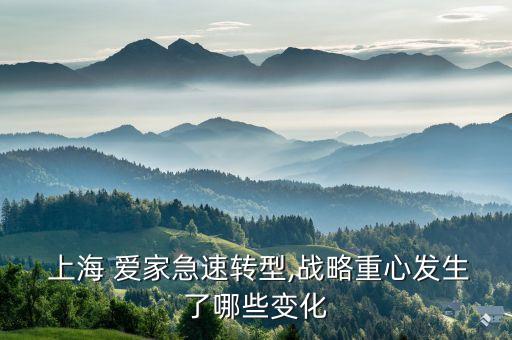  上海 愛(ài)家急速轉(zhuǎn)型,戰(zhàn)略重心發(fā)生了哪些變化