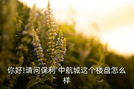 你好!請問保利 中航城這個樓盤怎么樣