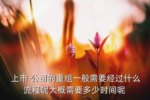  上市 公司的重組一般需要經(jīng)過什么流程呢大概需要多少時間呢