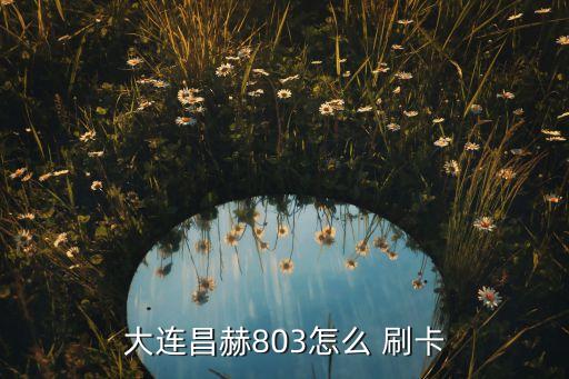 大連昌赫803怎么 刷卡