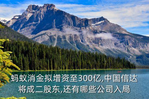 螞蟻消金擬增資至300億,中國信達將成二股東,還有哪些公司入局