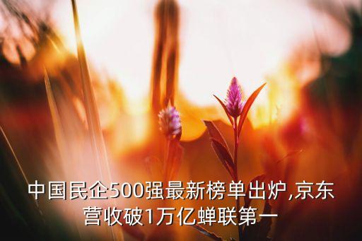 中國(guó)民企500強(qiáng)最新榜單出爐,京東營(yíng)收破1萬(wàn)億蟬聯(lián)第一