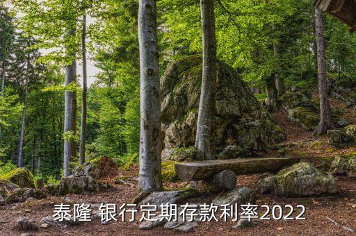  泰隆 銀行定期存款利率2022