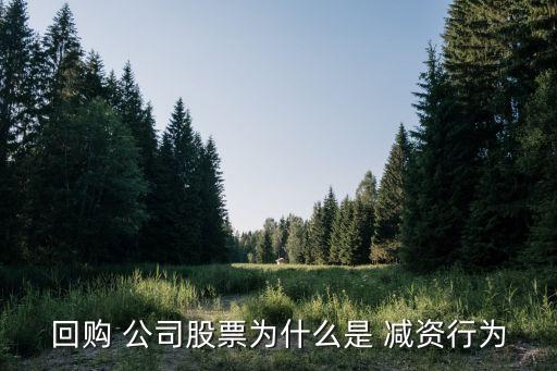 回購 公司股票為什么是 減資行為