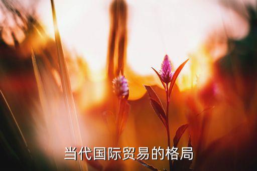 當代國際貿(mào)易的格局