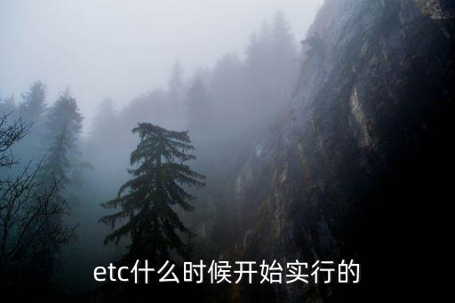 etc什么時(shí)候開始實(shí)行的