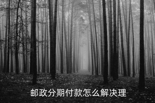  郵政分期付款怎么解決理