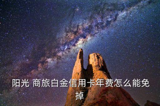  陽(yáng)光 商旅白金信用卡年費(fèi)怎么能免掉