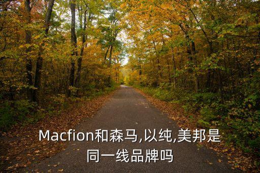 Macfion和森馬,以純,美邦是同一線品牌嗎