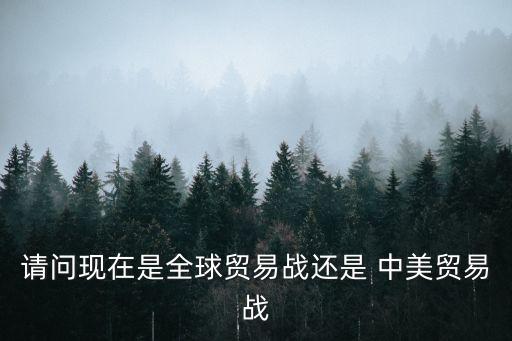 請(qǐng)問(wèn)現(xiàn)在是全球貿(mào)易戰(zhàn)還是 中美貿(mào)易戰(zhàn)