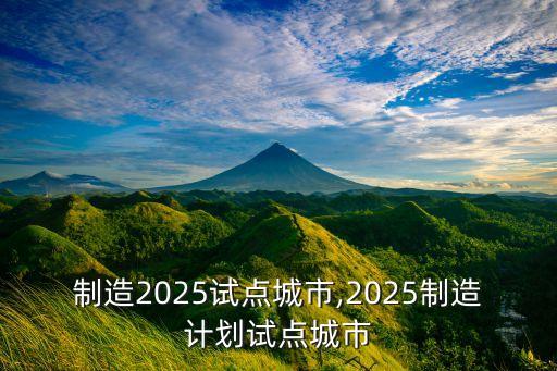 中國制造2025試點城市,2025制造計劃試點城市