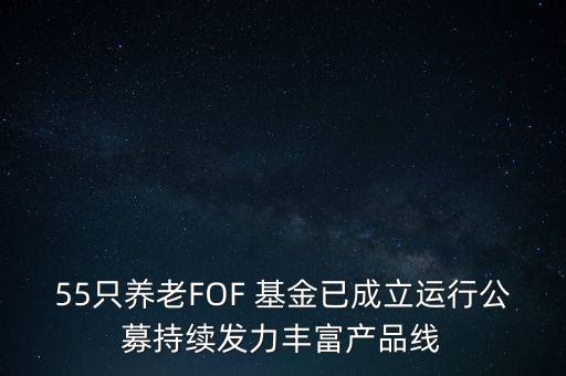 55只養(yǎng)老FOF 基金已成立運(yùn)行公募持續(xù)發(fā)力豐富產(chǎn)品線