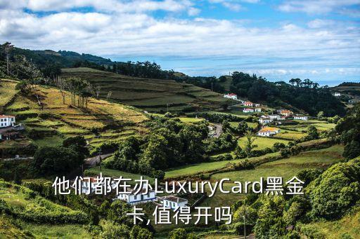 他們都在辦LuxuryCard黑金卡,值得開嗎