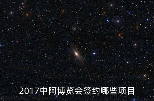 2017中阿博覽會(huì)簽約哪些項(xiàng)目