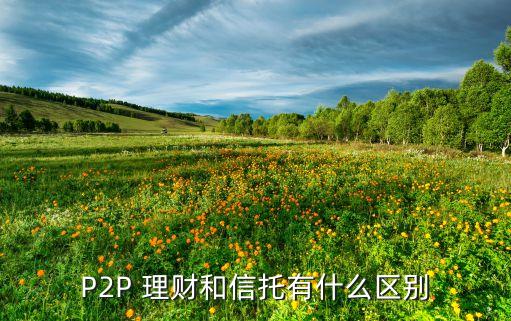 P2P 理財(cái)和信托有什么區(qū)別