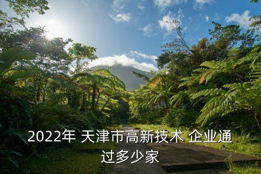 2022年 天津市高新技術 企業(yè)通過多少家